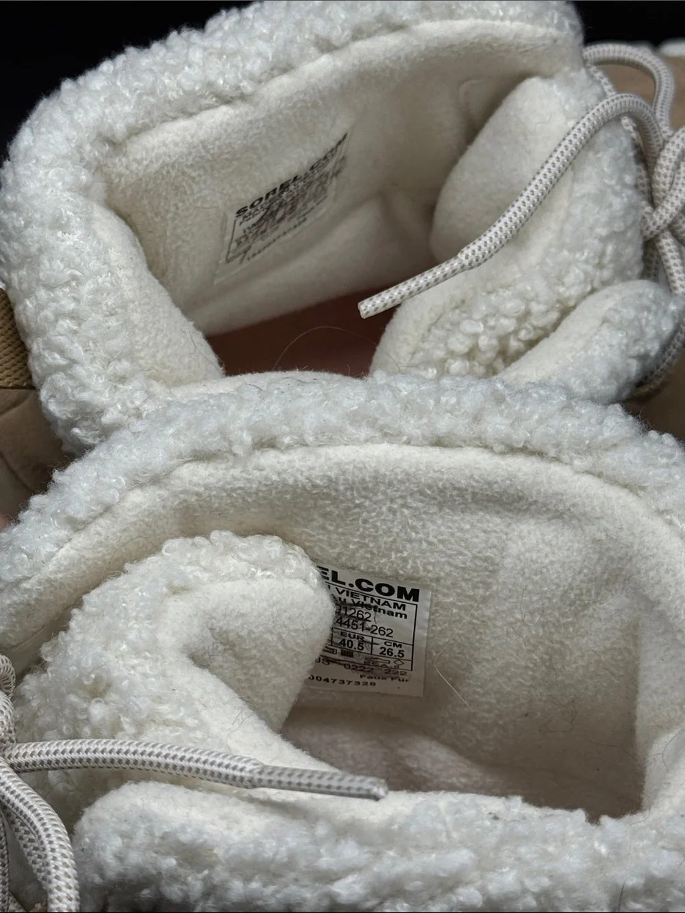 Sorel Women's Light Tan Suede Shearling-Lined Winter Boots Sz 9.5